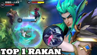 Wild Rift Rakan  Top 1 Rakan Gameplay Rank Challenger [upl. by Ydisahc]