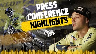 Anaheim 2 Press Conference Highlights Ft Cooper Webb Eli Tomac amp Aaron Plessinger 🔥 [upl. by Netsrejk]