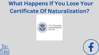 How To Replace A Lost Certificate of Naturalization [upl. by Garlaand]