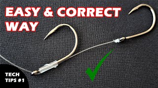 TWIN HOOK SNELL RIG  easy and right way  live and dead baits [upl. by Ebocaj]