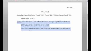 MLA Citation amp in Text Citation with Web Source [upl. by Joanie]