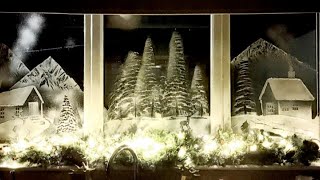 DIY Snow Windows Absolute Beginner STEP by STEP How I created a snow scene on my Kitchen windows [upl. by Hanala]