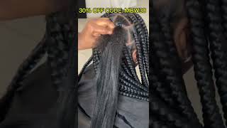 😻Small Square Knotless Braids 13x7 HD Full Lace Braided Wig｜Detailed Tutorial Step By Step [upl. by Maxim]