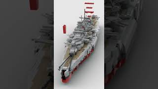 Battleship Bismarck ⚓ Satisfying Building Animation shorts speedbuild [upl. by Kristie628]