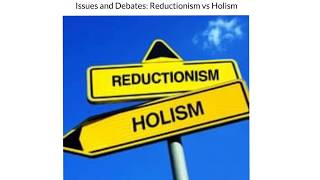 ISSUES AND DEBATES REVISION REDUCTIONISM AND HOLISM [upl. by Tadeo871]