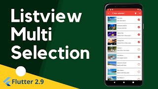 Flutter  Multi Selection in Listview  Listview Multi Selection  Selectable Listview 2022 [upl. by Nelram711]