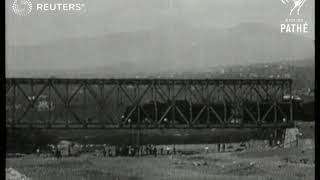 TRANSPORT  ITALY Sicily Trials of new railway bridge 1929 [upl. by Eiznil]