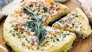 Italian Herb Potato amp Onion Frittata Recipe with Pancetta Bacon [upl. by Aseiram219]