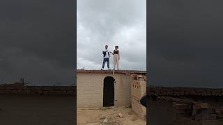 kothe per gane ki shooting ho rahi hai video song YouTube short funny video viral 🕺Aarju Rane [upl. by Ecnedac]