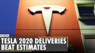 Tesla 2020 deliveries beat estimates but fall just short of Musks target  World News  WION News [upl. by Bellamy]