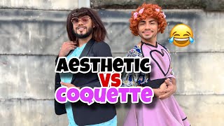 Aesthetic 😎 VS Coquette 🎀😂 ¿Mira quién ganó [upl. by Nahtanhoj873]