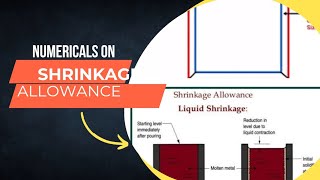 Numerical on shrinkage allowance in casting process  shrinkage allowance [upl. by Eelrebmik]