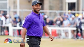 Highlights Harold Varner III nearly holes out for albatross at The 150th Open  Golf Channel [upl. by Senhauser259]