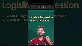 What is Logistics Regression machinelearning [upl. by Gambrell853]