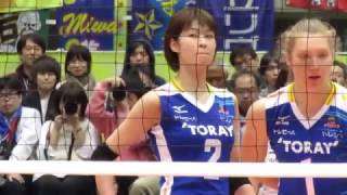 木村沙織（Saori Kimura）／勝った！首の皮一枚つながった！MVP／201734 トヨタ車体クインシーズ×東レアローズ Ｖリーグ女子神奈川大会ファイナル6 [upl. by Griffie309]