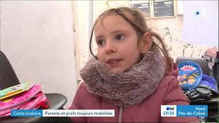 Carte scolaire dans le PasdeCalais  les mobilisations se poursuivent [upl. by Ledeen]