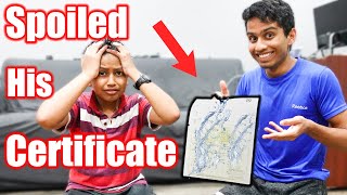 Spilled Coffee on Brothers BIRTH CERTIFICATE 😳😨  HE CRIED 😂  VelBros Tamil [upl. by Inaffets]