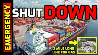 BREAKING ⚠️ US Port SHUT DOWN  Fuel EMERGENCY Declared  Diesel amp Gas Shortages [upl. by Pape767]