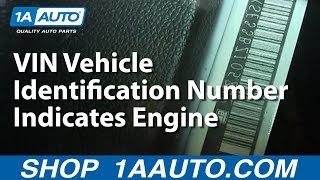 The 8th Eighth Digit in the VIN Vehicle Identification Number Indicates Engine [upl. by Apollus]