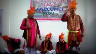 Dogri Folk Artist Ram Ditta at GDC RAMNAGAR JampK INDIA Geetru with Beti Bachao Beti Padhao [upl. by Hatokad737]