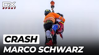 Alpine Ski Marco Schwarz crash at Bormio  Downhill  2023 🇮🇹 [upl. by Adnamma]