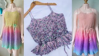 WISTERIA CROCHET TOP DRESS TUTORIAL  for all sizes [upl. by Woodie]