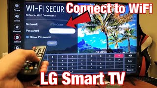 LG Smart TV How to ConnectSetup to WiFi Network [upl. by Ikkela240]