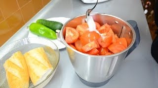 Gazpacho andaluz casero con Thermomix [upl. by Idner]