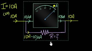 Conversion of galvanometer into ammeter  Moving charges amp magnetism Physics  Khan Academy [upl. by Yesima]