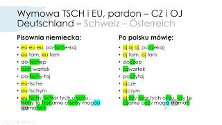 300 wymowa niemiecka TSCH EU TZ Z SCH EI [upl. by Assin]