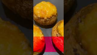 Mushrooms in air fryer  mushroom egg recipe  cheese stuffed mushroom  cooking with an air fryer [upl. by Naihs]