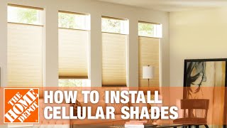 How to Install Inside Mount Blinds Cellular Shades  The Home Depot [upl. by Aizti]