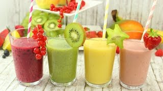 Smoothies 4 leckere Varianten I schnell gesund amp lecker 🌿🥤 [upl. by Colpin]