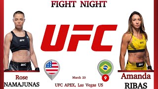 Rose NAMAJUNAS vs Amanda RIBAS Full FIGHT [upl. by Ania]