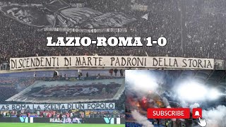 LAZIO ROMA 10 100124 Coppa Italia show coreo scontri lancio torce [upl. by Aros600]