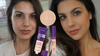 NEW RIMMEL STAY MATTE FOUNDATION amp CONCEALER  REVIEW AND DEMO [upl. by Goulden699]