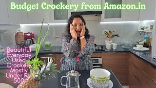 Budget Crockery from Amazonin  Everyday Used Beautiful Crockery Under Rs500  Amazon Crockery Haul [upl. by Avlasor695]