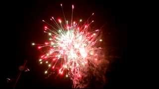 heartshaped fireworks in the display marking the end of the carnival in Corralejo [upl. by Pius]