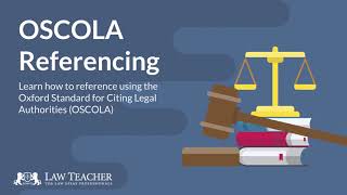 OSCOLA Referencing Guide  LawTeachernet [upl. by Maddalena787]