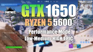 GTX 1650  Ryzen 5 5600  Fortnite Performance Mode  DX12 [upl. by Massab]