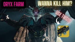 Destiny 2 Season of the Wish ORYX FARM with WHISPER [upl. by Enelad]