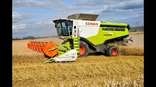 Quentin Monfort travaux agricole a la moisson des froments avec une Claas Lexion 760 vario 930 [upl. by Hueston60]