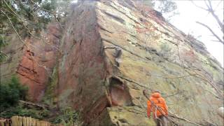 Rock climbing fall at Nesscliffe [upl. by Htebsil]