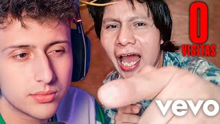 REACCIONANDO A CANCIONES CON 0 VISITAS 😨 cringe 🤮 [upl. by Adieren]