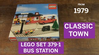 unboxing building review of Lego set 379 Bus station from 1979 lego legoland [upl. by Analle]