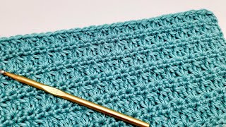 How To Crochet An EASY Stitch  Great For Crochet Blankets and Scarfs [upl. by Auqenehs184]