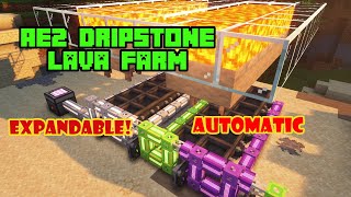 Applied Energistics 2 AE2 Dripstone Lava Farm Tutorial  Minecraft 118 [upl. by Dougie179]