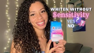 Trying Crest SENSITIVE Whitening Strips  10 Day Review [upl. by Rehpotsirk]