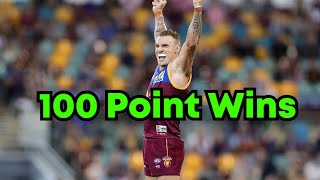 EACH AFL TEAMS LAST 100 POINT WIN [upl. by Reivazx]