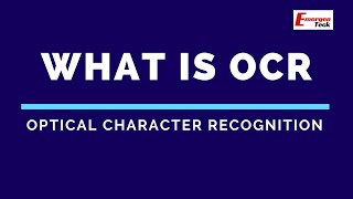 What is OCR  Optical Character Recognition  What are the uses of OCR [upl. by Roxine]